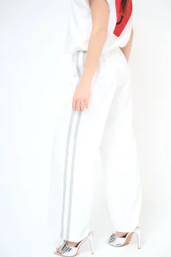 Best KIKISIX PANTALONE LARGO CON BANDA PANNA