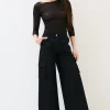 Online KIKISIX PANTALONE LARGO CON TASCHE NERO
