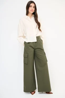 Hot KIKISIX PANTALONE LARGO CON TASCHE MUSCHIO