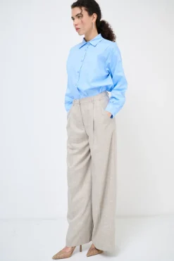 Online KIKISIX PANTALONE LUREX FIAMMATO BEIGE