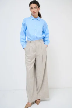 Online KIKISIX PANTALONE LUREX FIAMMATO BEIGE