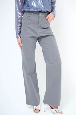 New KIKISIX PANTALONE PALAZZO GRIGIO