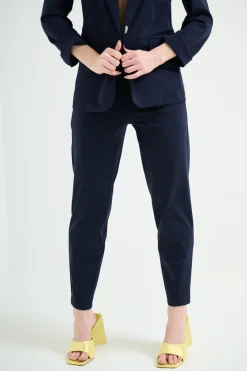 Outlet KIKISIX PANTALONE STRETTO CON ELASTICO DIETRO BLU