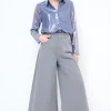 Hot KIKISIX PANTALONE/GONNA GABARDINA GRIGIO