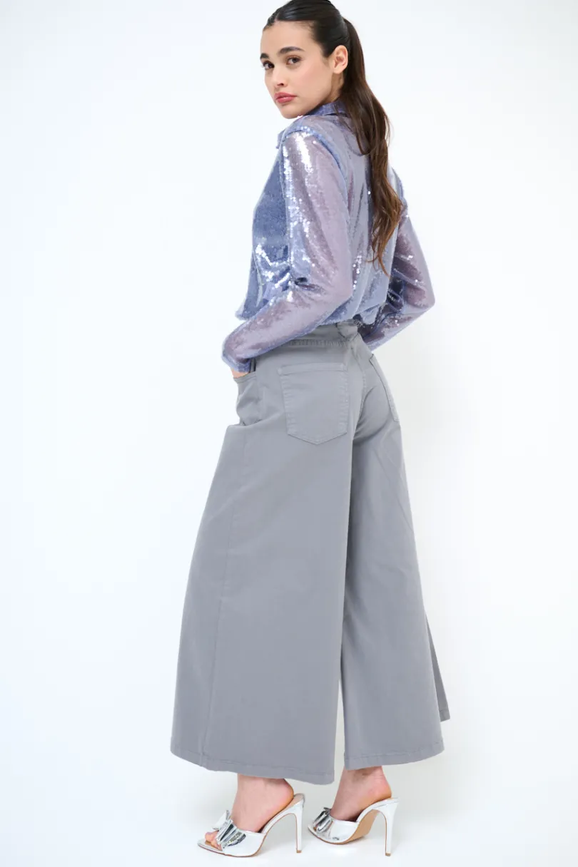 Hot KIKISIX PANTALONE/GONNA GABARDINA GRIGIO