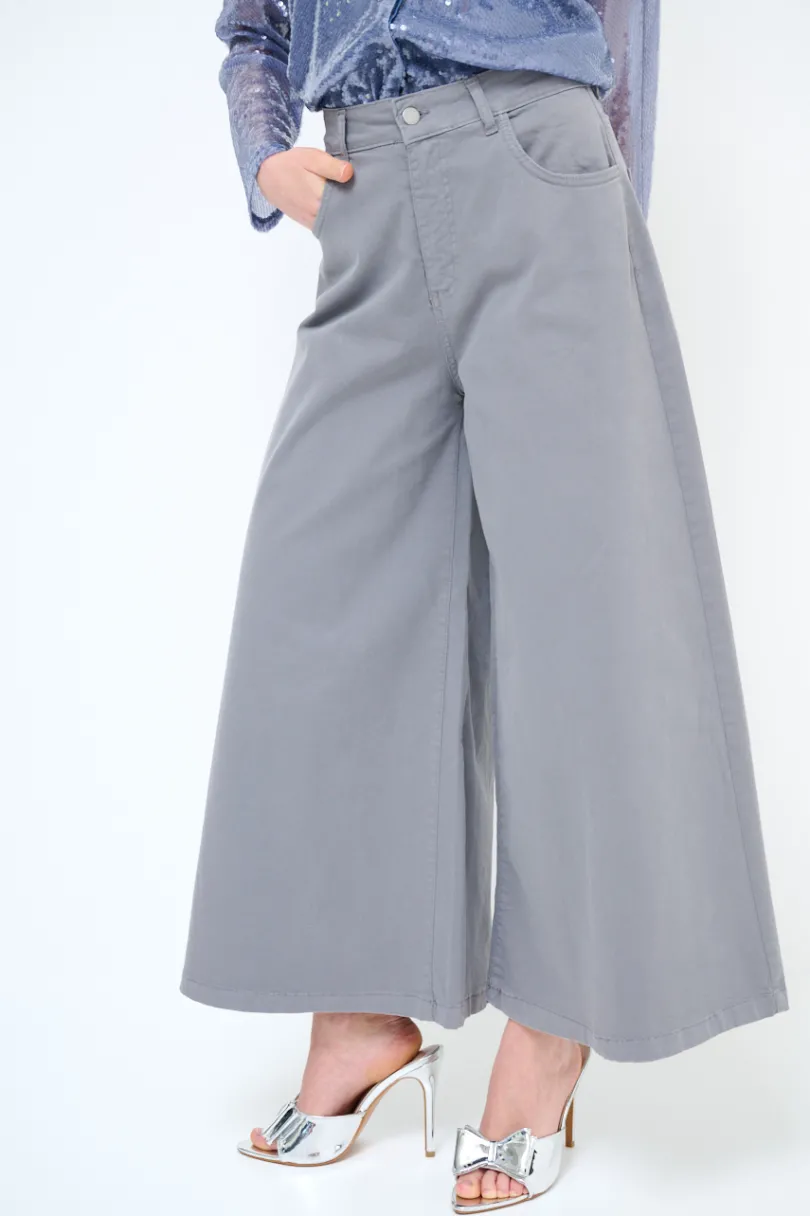 Hot KIKISIX PANTALONE/GONNA GABARDINA GRIGIO