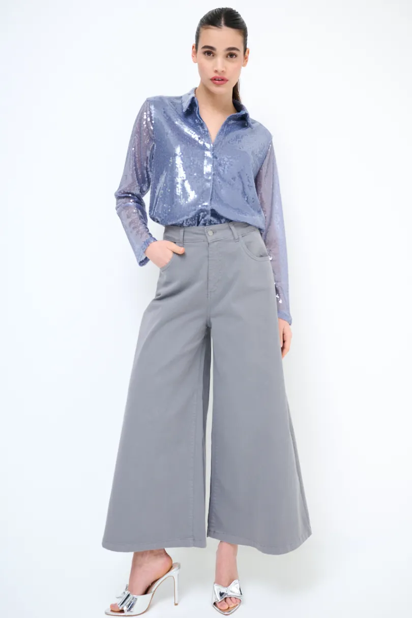 Hot KIKISIX PANTALONE/GONNA GABARDINA GRIGIO