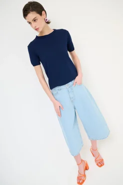 Sale KIKISIX PARICOLLO MEZZA MANICA BLU