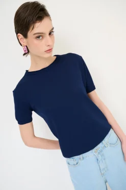 Sale KIKISIX PARICOLLO MEZZA MANICA BLU