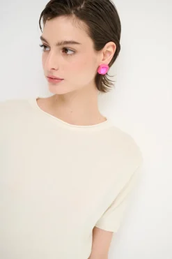 Fashion KIKISIX PARICOLLO MEZZA MANICA BURRO