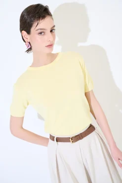 Discount KIKISIX PARICOLLO MEZZA MANICA GIALLO