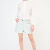 Outlet KIKISIX SHORTS CON RISVOLTO CREMA