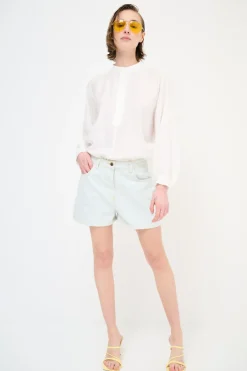 Outlet KIKISIX SHORTS CON RISVOLTO CREMA