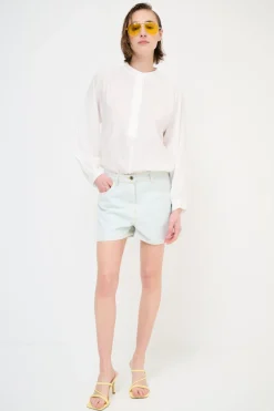 Outlet KIKISIX SHORTS CON RISVOLTO CREMA