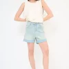Clearance KIKISIX SHORTS DENIM RISVOLTO SLAVATO JEANS
