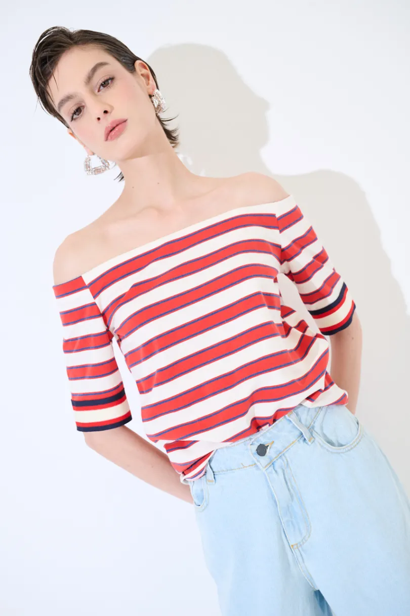 Clearance KIKISIX TOP SHIFFER RIGA ROSSO