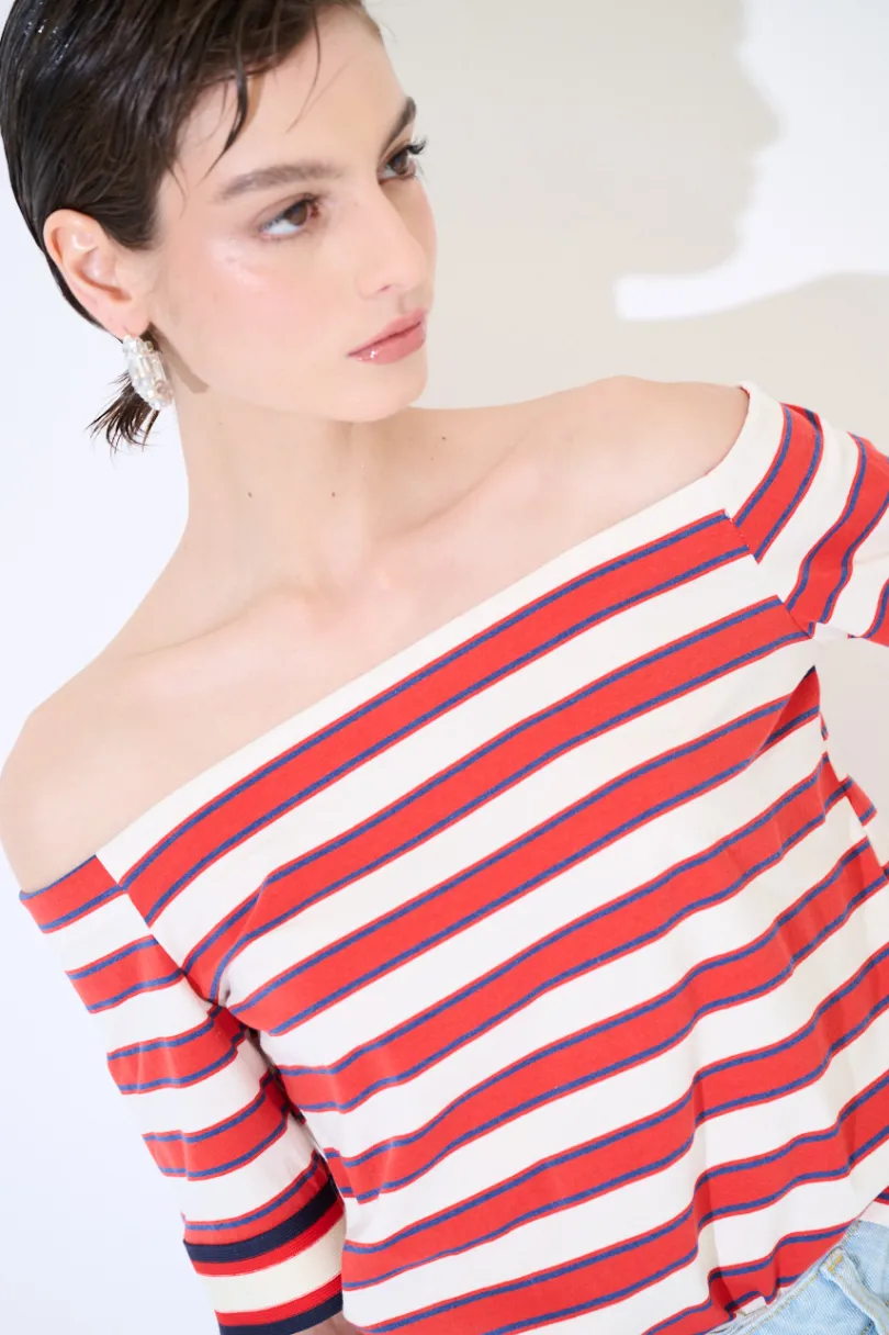 Clearance KIKISIX TOP SHIFFER RIGA ROSSO