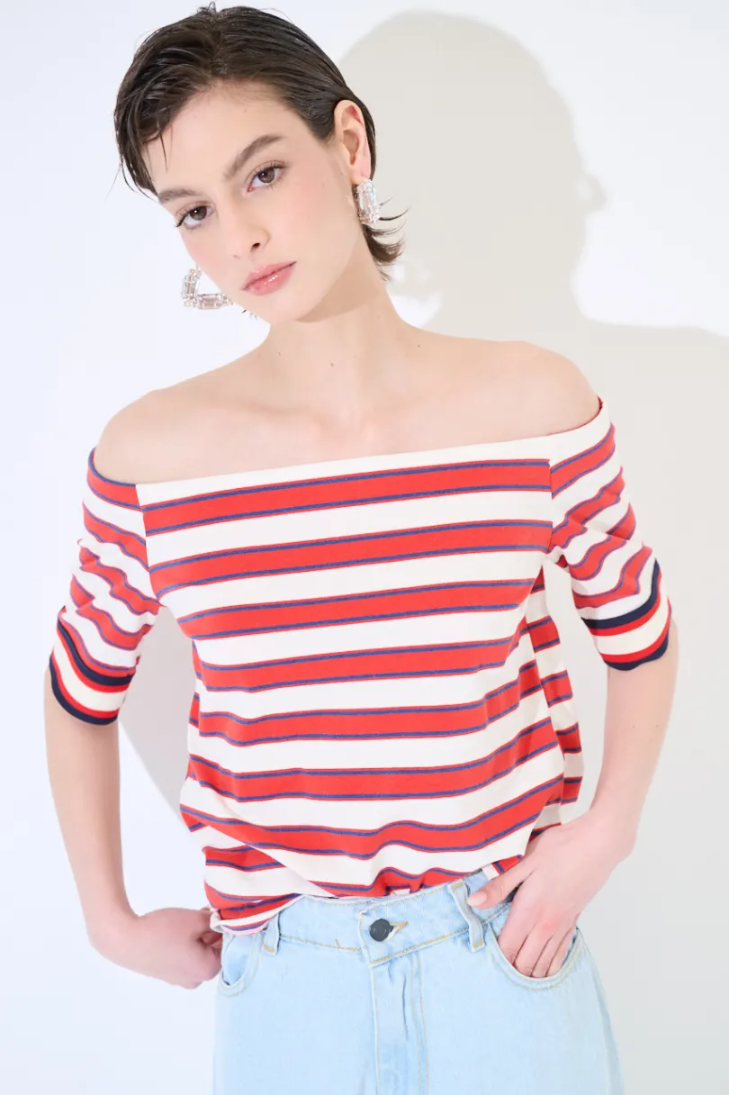 Clearance KIKISIX TOP SHIFFER RIGA ROSSO