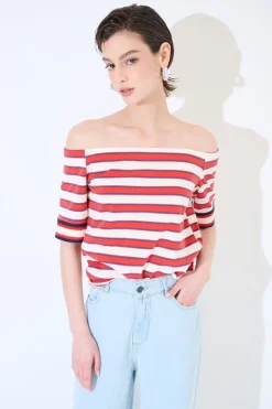 Clearance KIKISIX TOP SHIFFER RIGA ROSSO