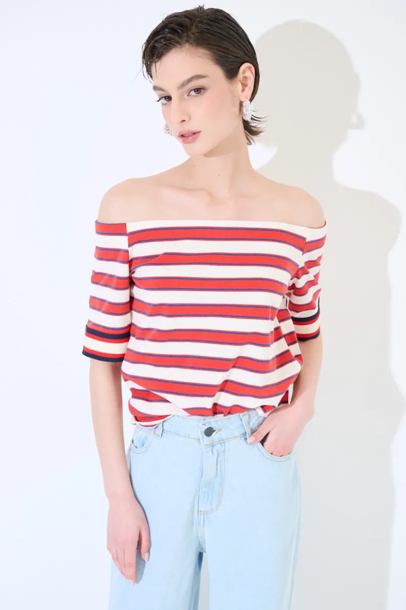 Clearance KIKISIX TOP SHIFFER RIGA ROSSO