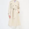 Clearance KIKISIX TRENCH LUNGO BOTTONI DT. BEIGE