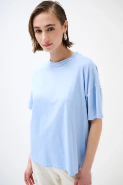 Best KIKISIX T-SHIRT OVER TINTO CAPO CELESTE