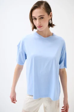 Best KIKISIX T-SHIRT OVER TINTO CAPO CELESTE