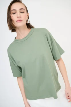 Online KIKISIX T-SHIRT OVER TINTO CAPO VERDE MILITARE