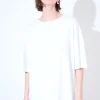 Discount KIKISIX T-SHIRT OVERSIZE LUNGA BIANCO