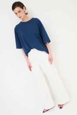 Hot KIKISIX T-SHIRT OVERSIZE LUNGA BLU