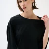 Clearance KIKISIX T-SHIRT OVERSIZE LUNGA NERO