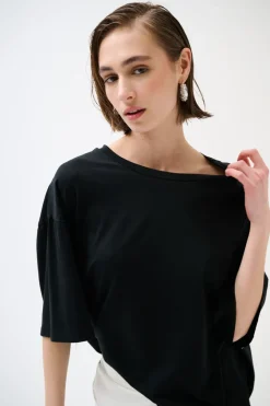 Clearance KIKISIX T-SHIRT OVERSIZE LUNGA NERO