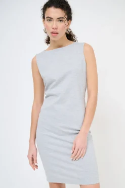 Fashion KIKISIX TUBINO SMANICATO MIDI GRIGIO MEDIO