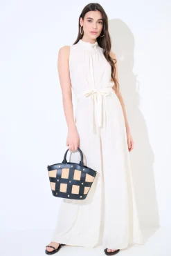 Clearance KIKISIX TUTA PALAZZO CON FIOCCO DIETRO BURRO